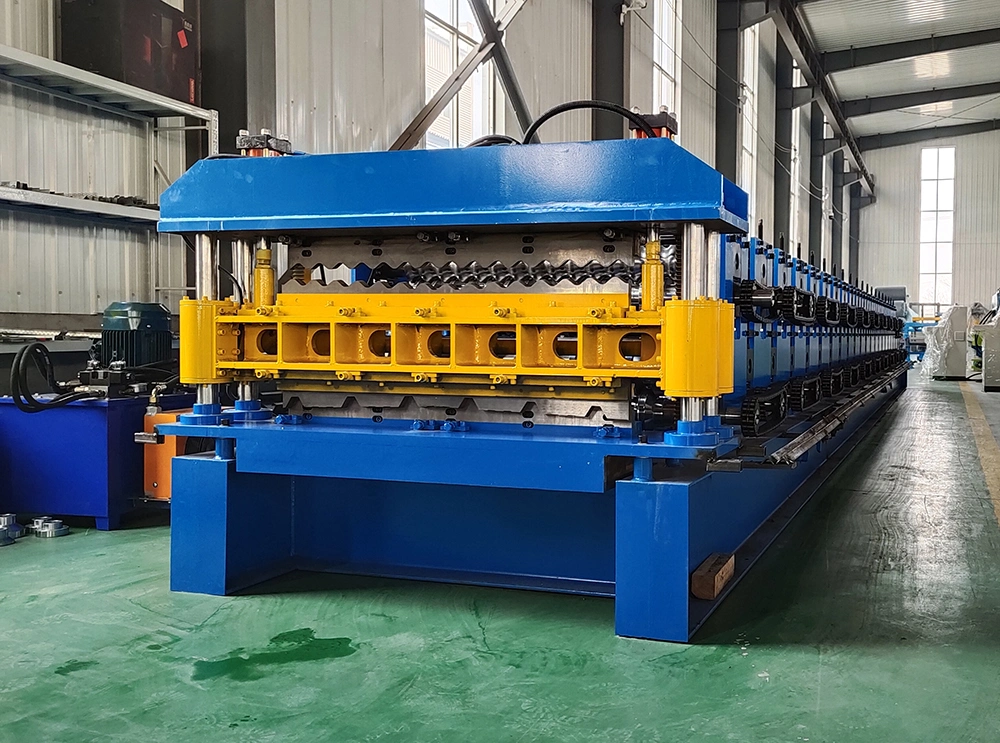Wholesale Ibr Tr4 Tr5 Tr6 Steel Glazed Corrugated Double Layer Deck and Step Tile Roll Forming Roofing Sheet Building Material Making Machine Machinery Price